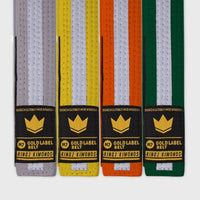 Gold Label V2 Kids Belt - White Stripe Belts Kingz M0000 Grey/White