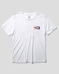 Kingz Krown Tee White - Full Body Front View Male Athlete White Tee Orange Crown Blue K Logo Left Chest Casual Fit Streetwear [color:White]